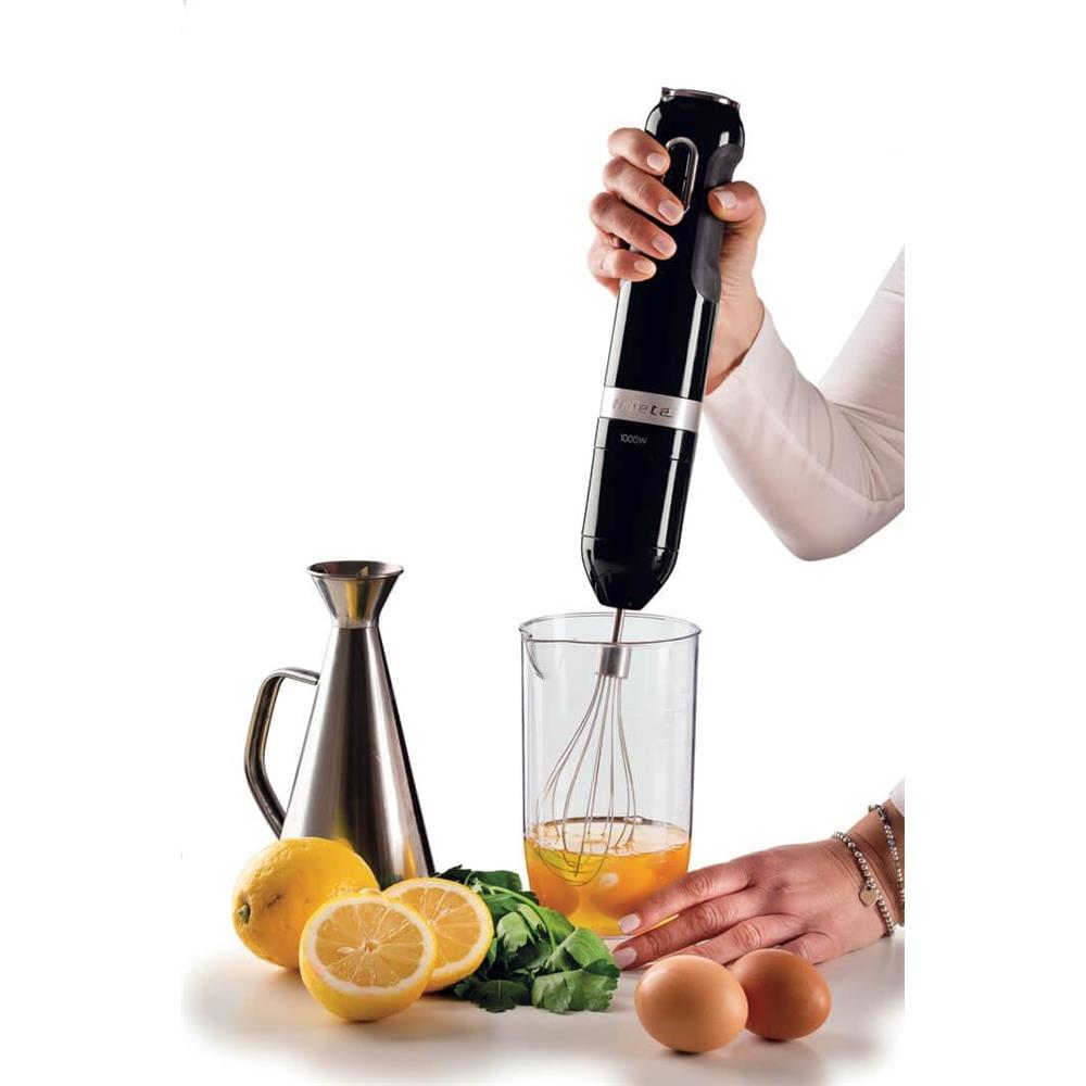 Ariete Moderna Stabmixer-Set, Schwarz, 3in1 Pürierstab Set, 1000W, Modernes Design