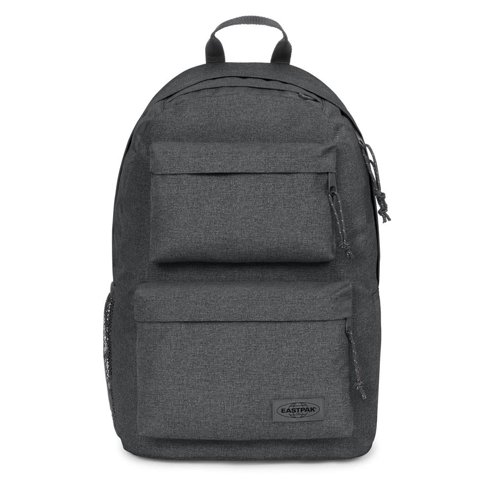 Eastpak PADDED DOUBLE, Rucksack, Black Denim (grau), 24L, mit Flaschenhalter und Laptopfach