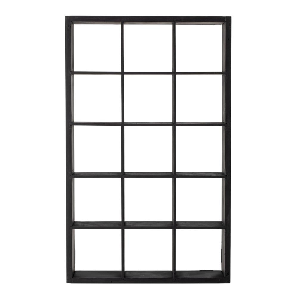 Bloomingville Olinn Regal schwarz aus Tannenholz – Wandregal für Küche & Wohnzimmer