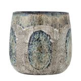 Bloomingville Cophia Blumentopf in Blau 23,5x23 cm aus Steingut
