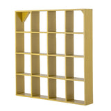 Bloomingville Bekka Regal aus recyceltem Holz in Gelb, dekoratives Wandregal für Küche & Wohnzimmer
