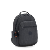 Kipling SEOUL L, Großer Schulrucksack mit 15-Zoll-Laptopfach, 27L, Marine Navy (blau)