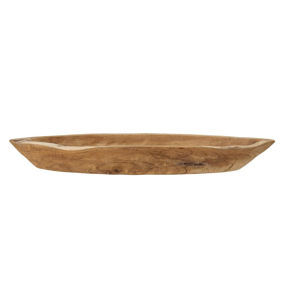 Bloomingville Laveen Tablett aus Teakholz, Natur, 60 cm für Servieren & Dekorieren