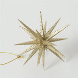 BOLTZE Dekoanhänger Tove Stern, Gold, 15 cm, 2er Set – Weihnachtsdeko aus Kunststoff