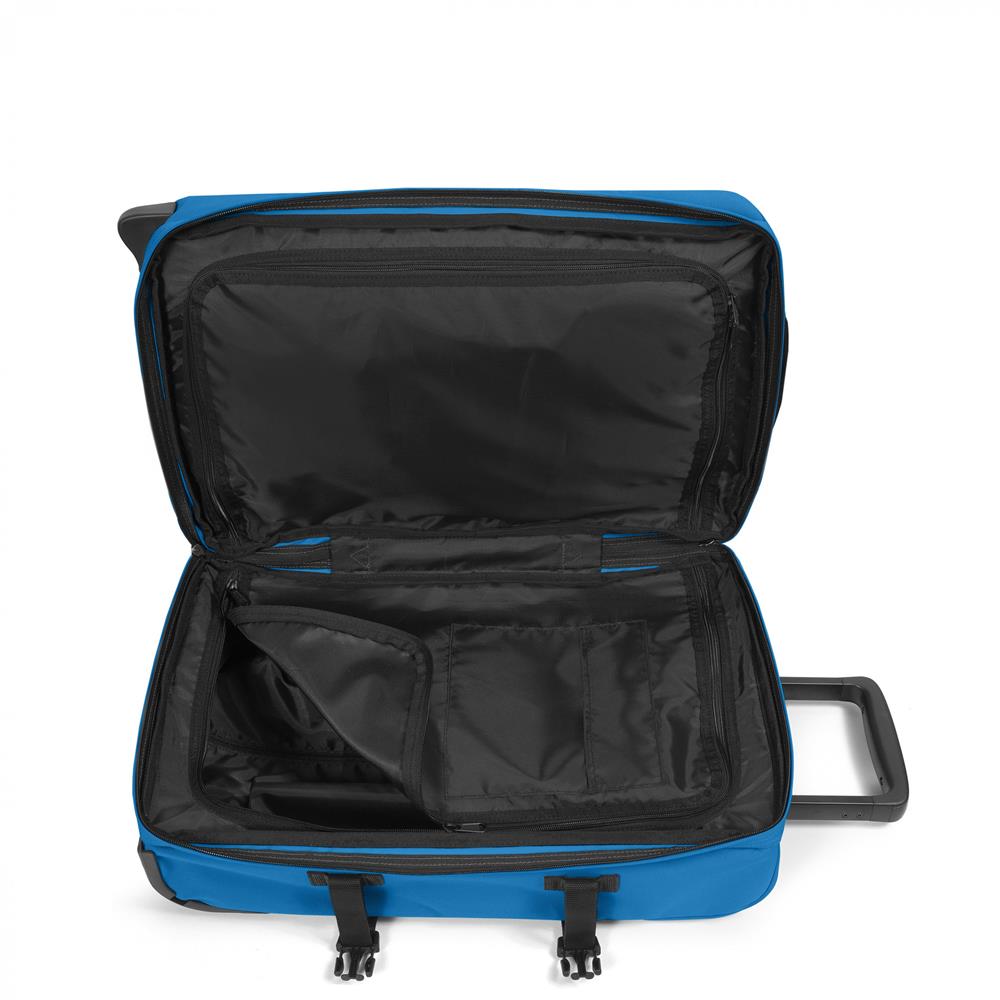 Eastpak TRANVERZ S, Kleiner Reisetrolley, Bubble Blue (blau), 42L, Rollkoffer mit 2 Rädern und TSA-Schloss