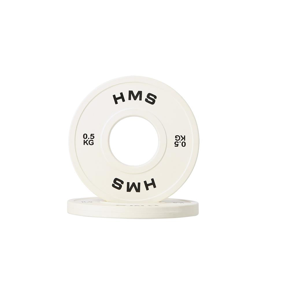 Hantelscheibe 0,5 kg Gummiert 50 mm, 2 Stück | HMS CBRS05