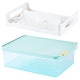 LocknLock Freezer Fit - Vorratsdose 3,5 L mit Teiler und Drainplatte - Frischhaltedose, Gefriergeeignet