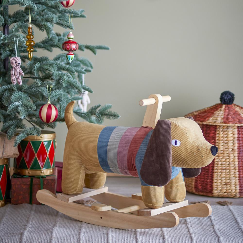 Bloomingville MINI Charlie Schaukelhund braun Schaukelspielzeug ab 12 Monate