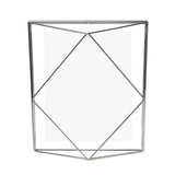 Umbra Prisma Geometrischer Bilderrahmen zum Aufhängen oder Aufstellen Chrom 30 x 25 x 8 cm