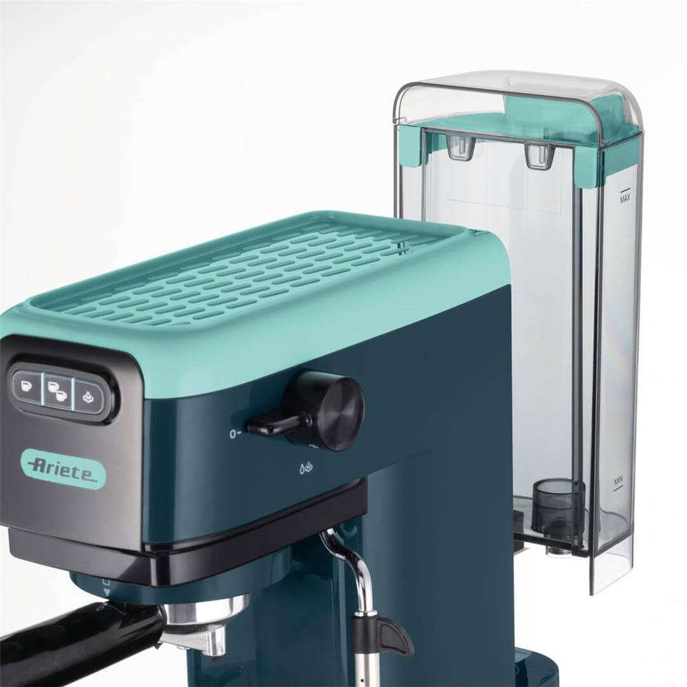 Ariete Espressomaschine, Light Aquamarine, Siebträgermaschine für Pulver und ESE-Pads