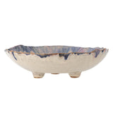 Bloomingville Amalia Schale, Blau, Steingut, 18,5 cm, spülmaschinengeeignet, handglasierte Optik