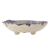 Bloomingville Amalia Schale, Blau, Steingut, 18,5 cm, spülmaschinengeeignet, handglasierte Optik
