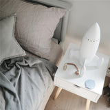 Mushie Gestrickte Babydecke Pointelle, Gray Melange, aus 100% Bio-Baumwolle