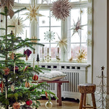 Bloomingville Ruby Dekoschleife Natur Polyester Weihnachtsdeko mit Clip