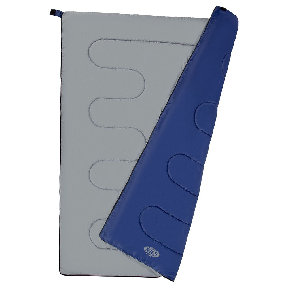 NILS CAMP Schlafsack Blau-Grau - leichter Sommerschlafsack für Camping, Trekking & Outdoor