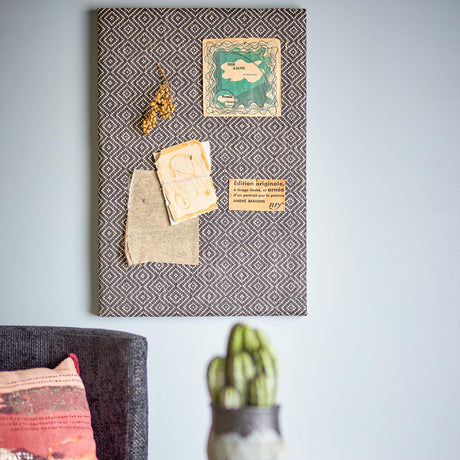 Bloomingville Rivalta Pinnwand Schwarz Holz Memoboard 71x48cm