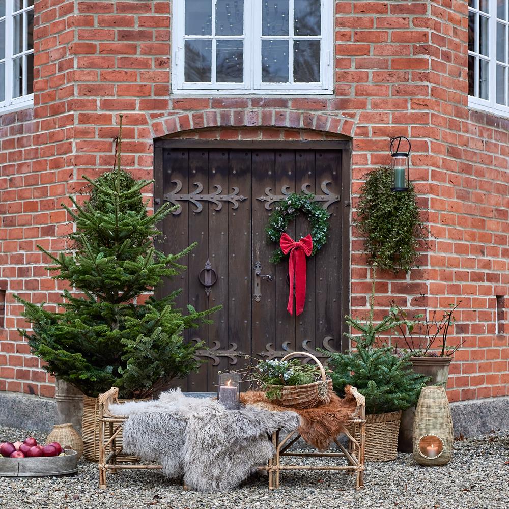 Bloomingville Cedar Kranz Grün Kunstkranz 50 cm Weihnachtsdeko mit Zapfen