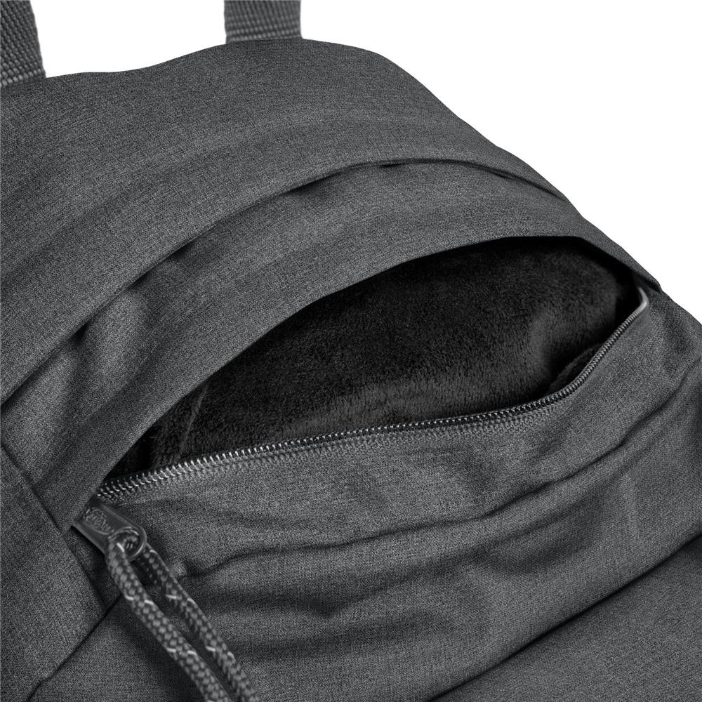 Eastpak PADDED DOUBLE, Rucksack, Black Denim (grau), 24L, mit Flaschenhalter und Laptopfach
