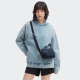 Kipling ABANU S, Kleine Umhängetasche, Blue Bleu 2 (blau), Schultertasche mit verstellbarem Schultergurt