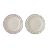 Bloomingville Patrizia Teller, 2er Set, 25cm, Steingut, dänisches Design