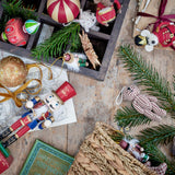 Bloomingville Peo Mäuse Musiker Anhänger, Rot, Wollfiguren 2er Set Weihnachtsdeko