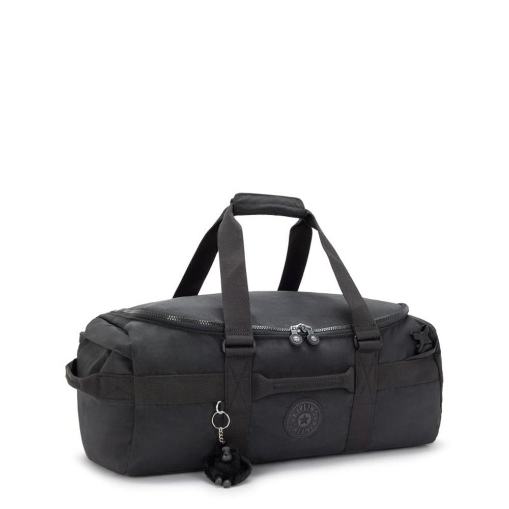 Kipling JONIS Small Weekender Rucksack, Umwandelbar, Laptop-Fach, Schwarz Noir