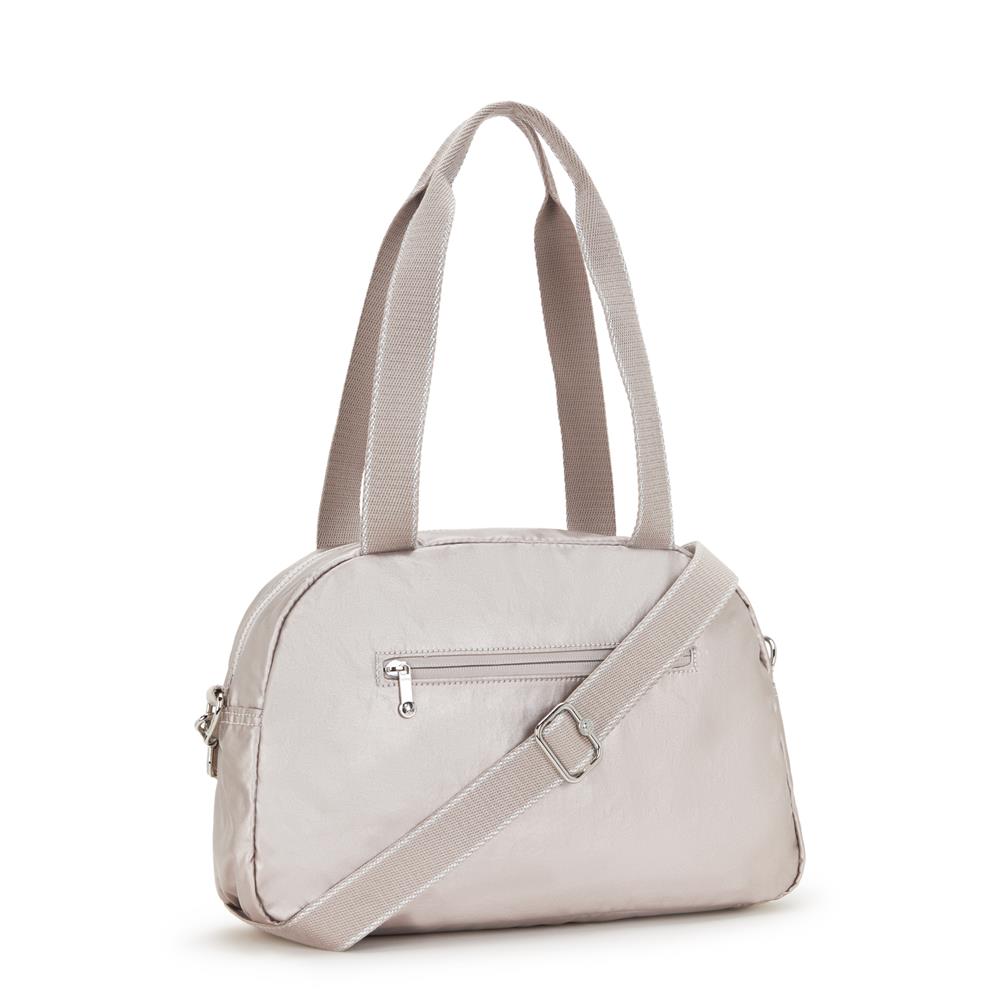 Kipling COOL DEFEA, Mittelgroße Schultertasche, Metallic Glow (beige), Umhängetasche