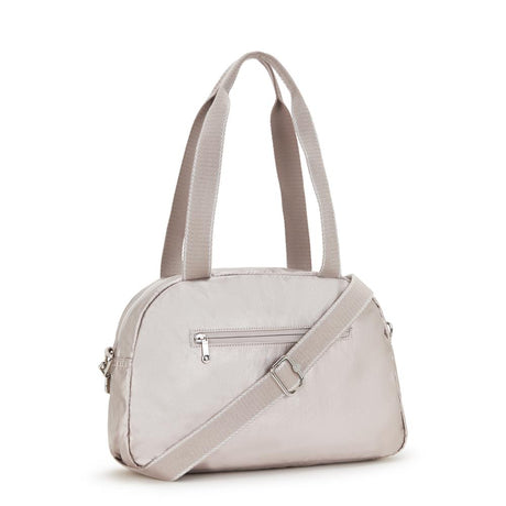 Kipling COOL DEFEA, Mittelgroße Schultertasche, Metallic Glow (beige), Umhängetasche