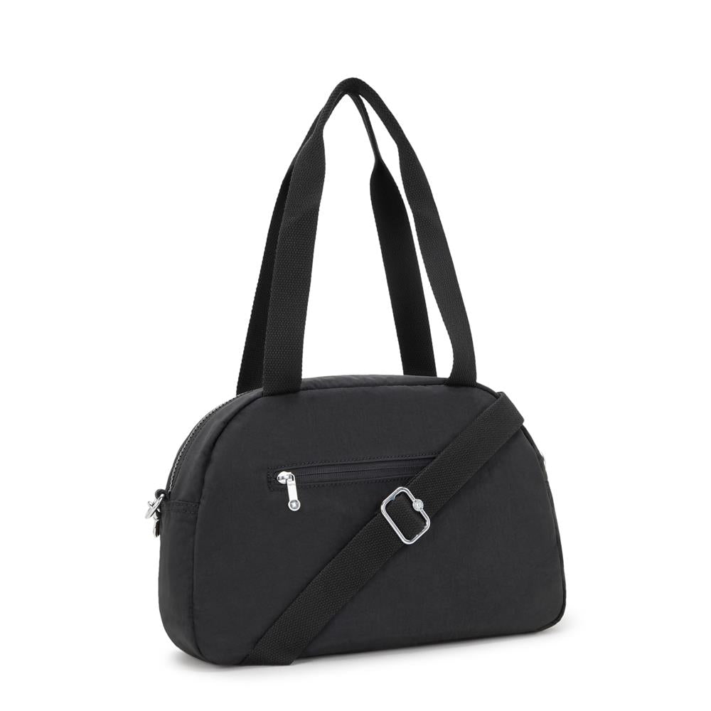 Kipling COOL DEFEA, Mittelgroße Schultertasche, Black Noir (schwarz), Umhängetasche