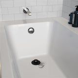 Umbra Flex Badewannenstöpsel, Haarsieb, Abflusssieb für Dusche, Badewanne, Waschbecken, in Schwarz