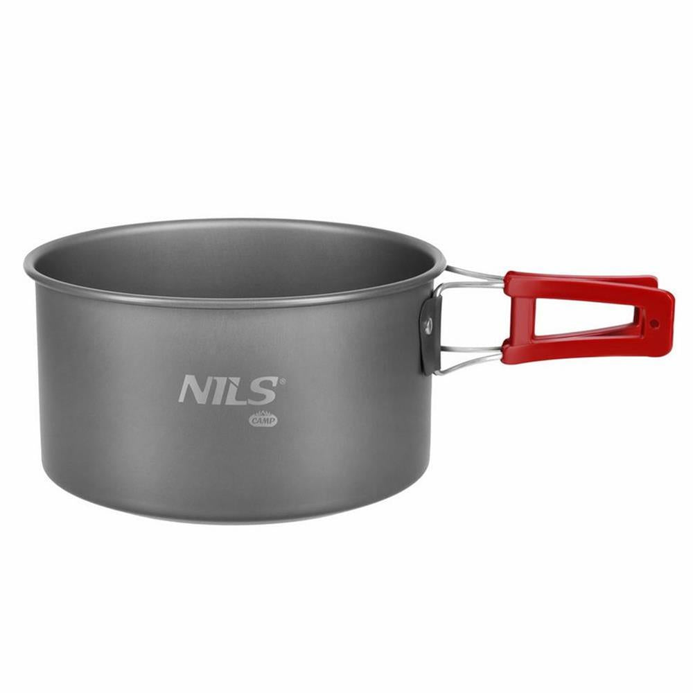 NILS CAMP Camping Kochtopf 1,4L - robuster Outdoor Topf für Camping, Trekking & Bushcraft