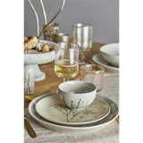 Bloomingville Bea Teller, Natur, 21cm, Steingut, mit Blumenmotiv, dänisches Design