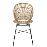 Bloomingville Fiore Esszimmerstuhl aus Rattan in Natur – bequemer Stuhl für Esszimmer