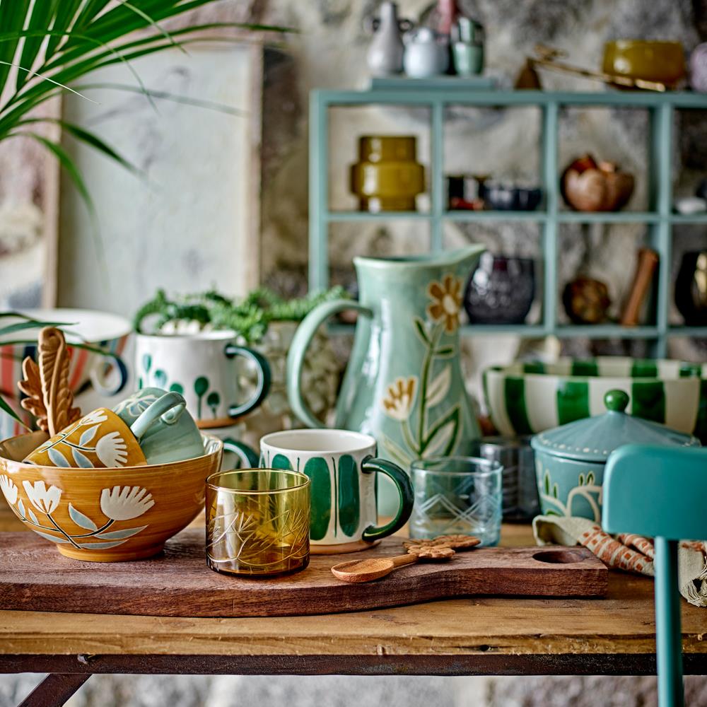 Bloomingville Linora Becher grün Steingut 3er Set D11xH8,5 cm 450 ml