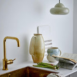 Bloomingville Saskia Krug aus Steingut, Gelb – dekorativer Krug & Vase mit goldenem Farbspiel