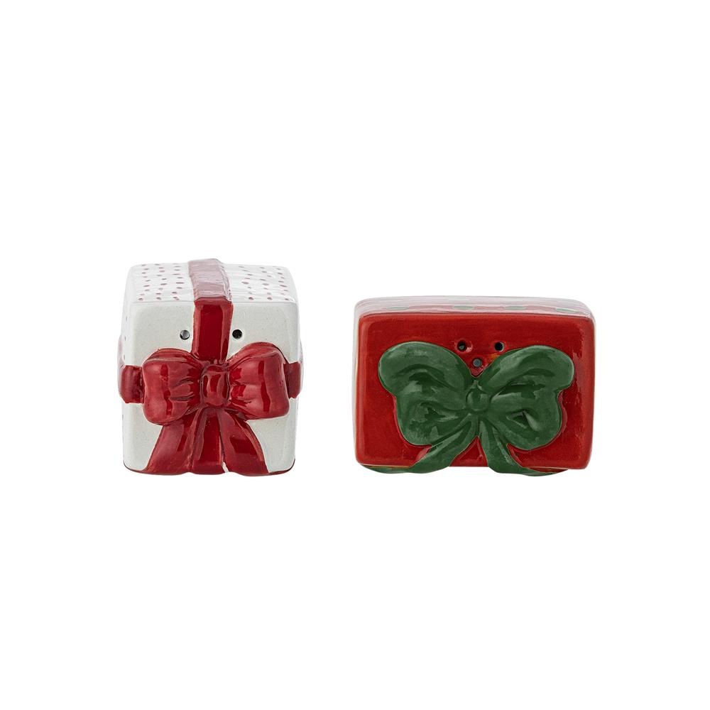 Bloomingville Marnia Salz- und Pfefferset Bunt Keramik 2er Set Weihnachtsdeko