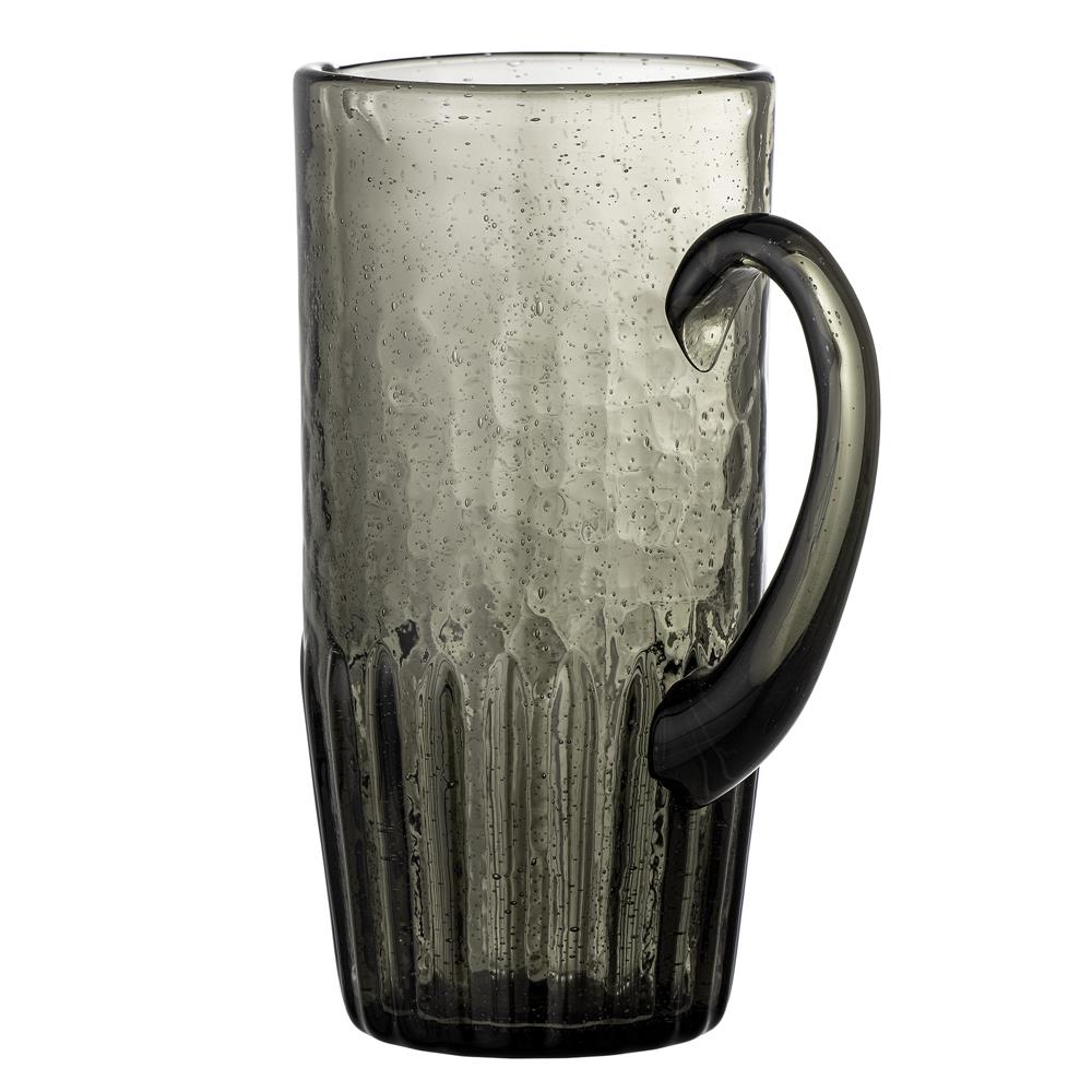 Bloomingville Anora Krug Grau 1L Kanne aus mundgeblasenem Glas dänisches Design
