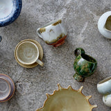 Bloomingville Avonlea Tasse Grün Steingut D9xH10,5 cm 4er Set – reaktiv glasierte Tassen