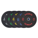 Hantelscheibe 10 kg Gummiert 50 mm Bumper Plate | HMS HTBR10