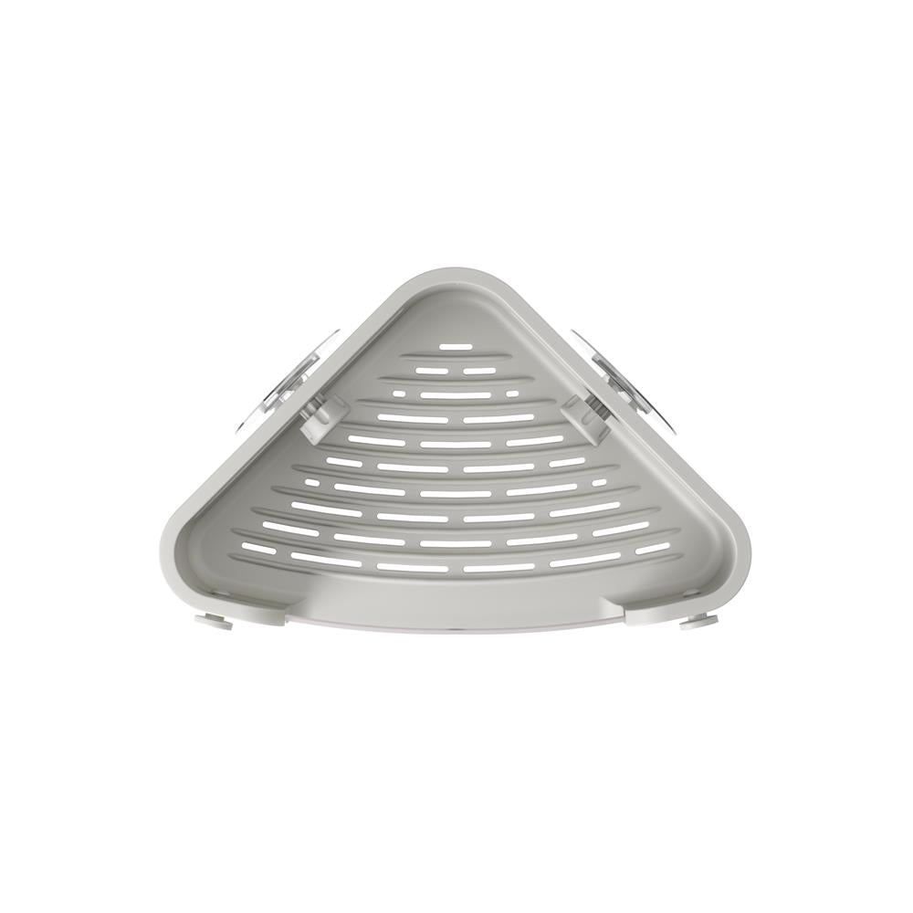 Umbra Flex Eckduschablage zum Kleben, in Grau, rostfreies Eckduschregal, ohne Bohren