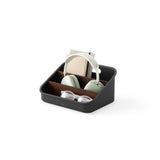 Umbra Bellwood Vorratsschrank Organizer mit 3 Fächern, Aufbewahrungsbehälter in Schwarz/Walnuss
