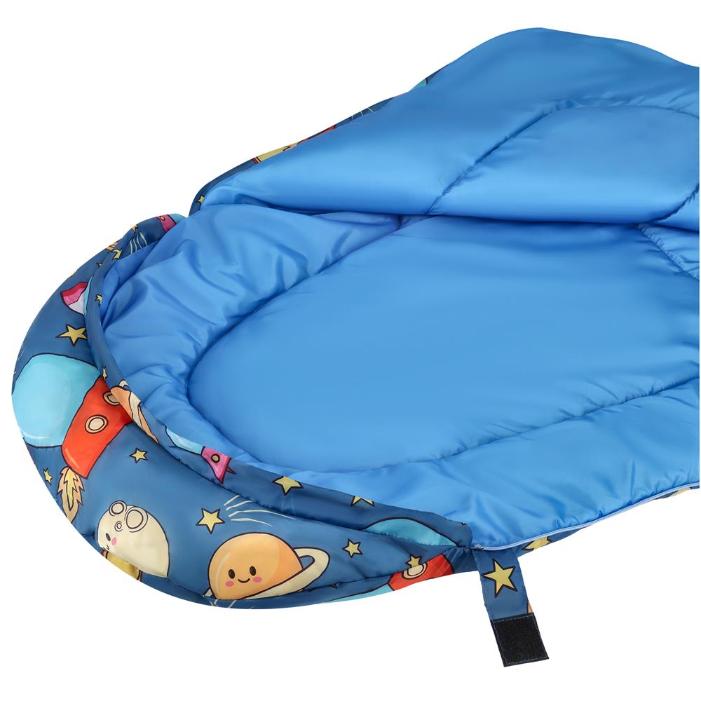 NILS CAMP Kinderschlafsack SPACE mit Rucksack Camping Schlafsack Kinder