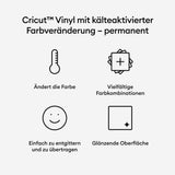 Cricut Farbverändernde Vinyl Folie COLD Pink Farbveränderung gestalten dekorieren Vinylaufkleber