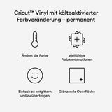 Cricut Farbverändernde Vinyl Folie COLD Pink Farbveränderung gestalten dekorieren Vinylaufkleber