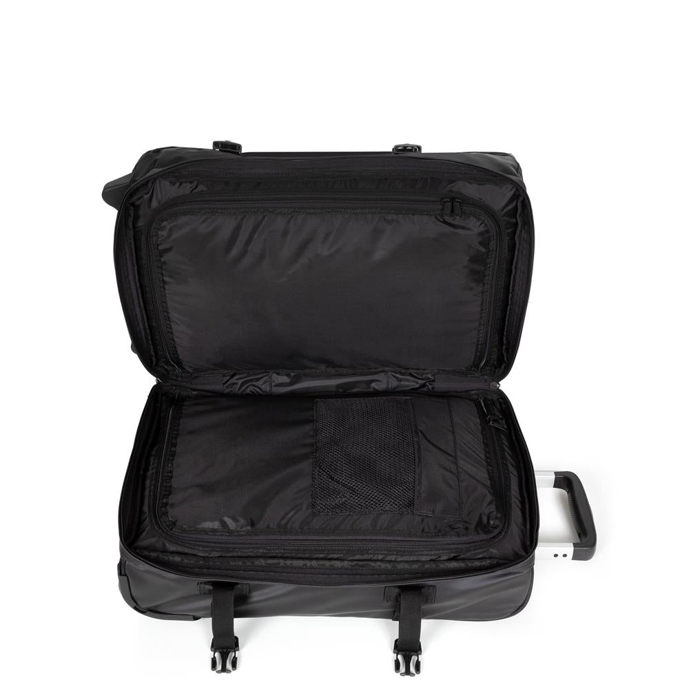 Eastpak TRANSIT'R S, Kleiner Reisetrolley, Tarp Black (schwarz), 42L, Rollkoffer mit 2 Rädern und TSA-Schloss
