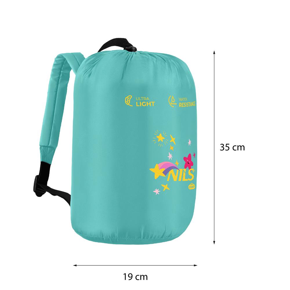 NILS CAMP Kinderschlafsack STARS mit Rucksack Camping Schlafsack Kinder