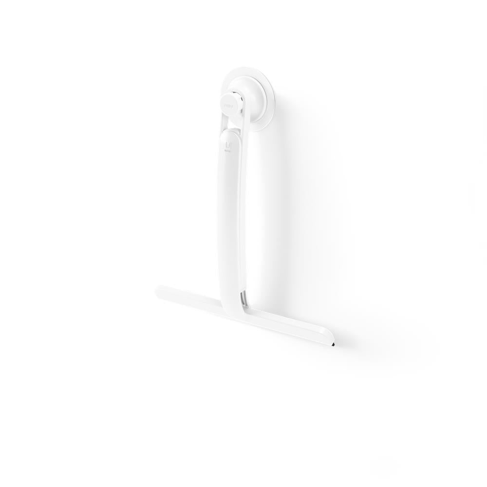 Umbra Flex Duschabzieher zum Kleben, Fensterabzieher aus Silikon mit ausziehbarem Griff