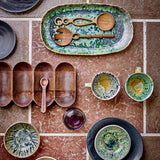 Bloomingville Milani Schale, 300 ml – Handgefertigte Steingutschale in Grün mit perlmuttartiger Glasur