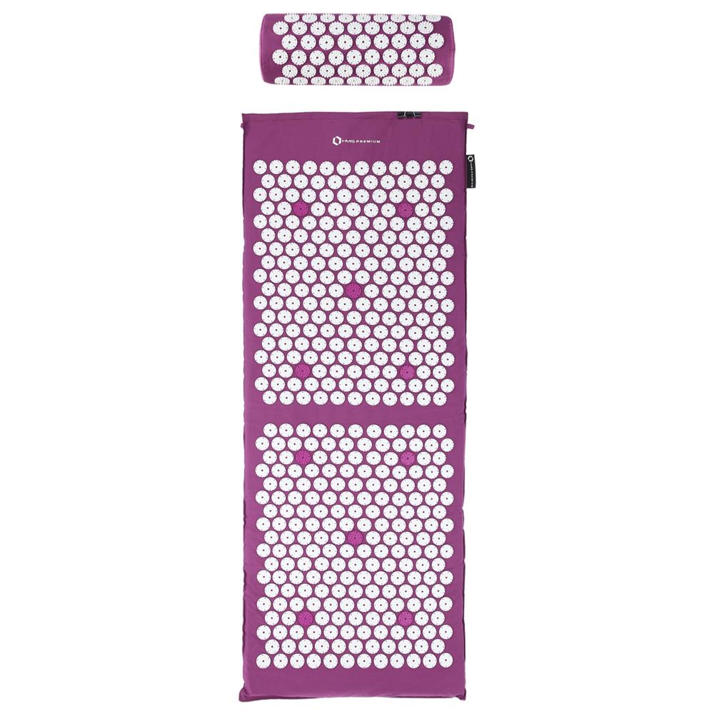 Akupressurmatte mit Kissen Violett/Weiß 15444 Punkte | HMS Premium AKM04