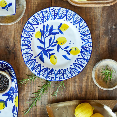 Bloomingville Maxima Teller blau Steingut D27 cm mediterran